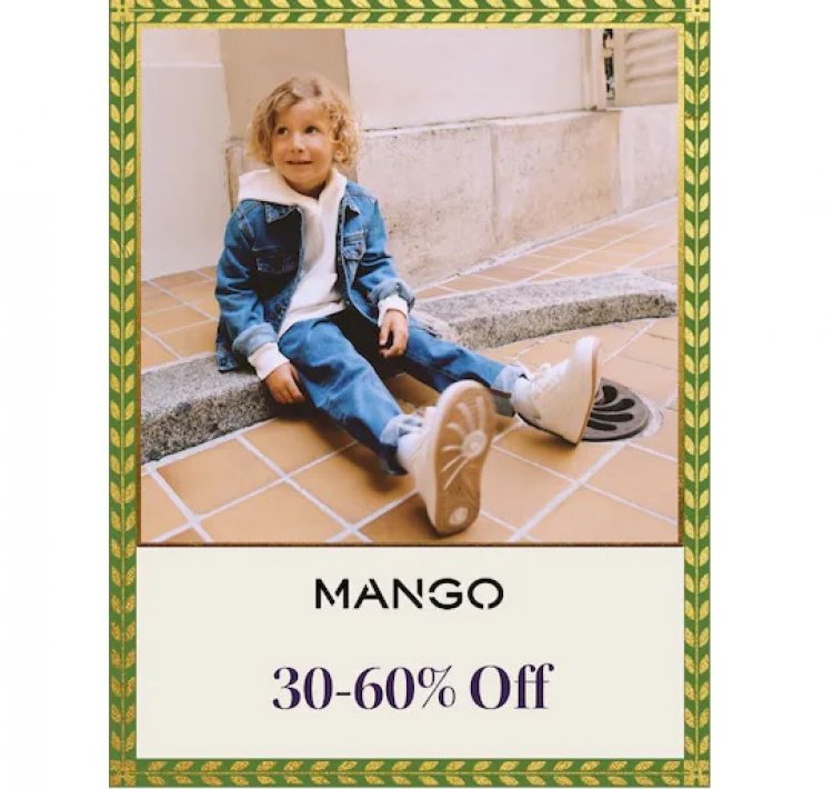 Get 30-60% off on Mango Kids Brand